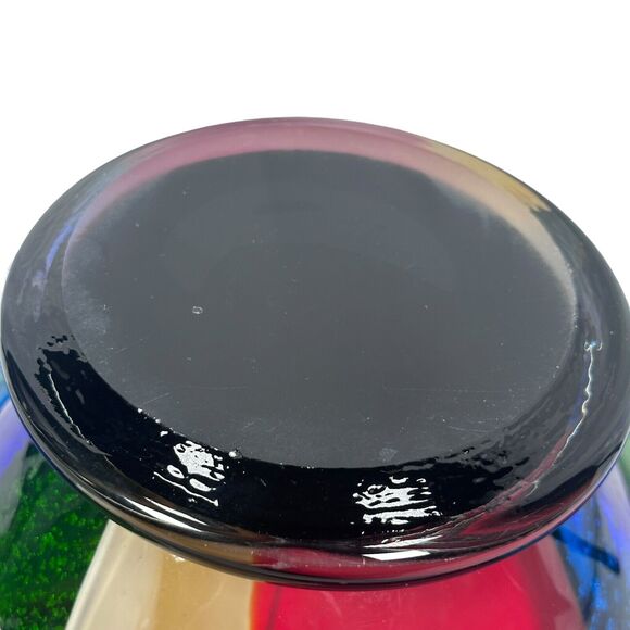 Millefiori Murano Hand Blown Italian Art Glass Large Centerpiece Bowl Rainbow - Picture 9 of 11